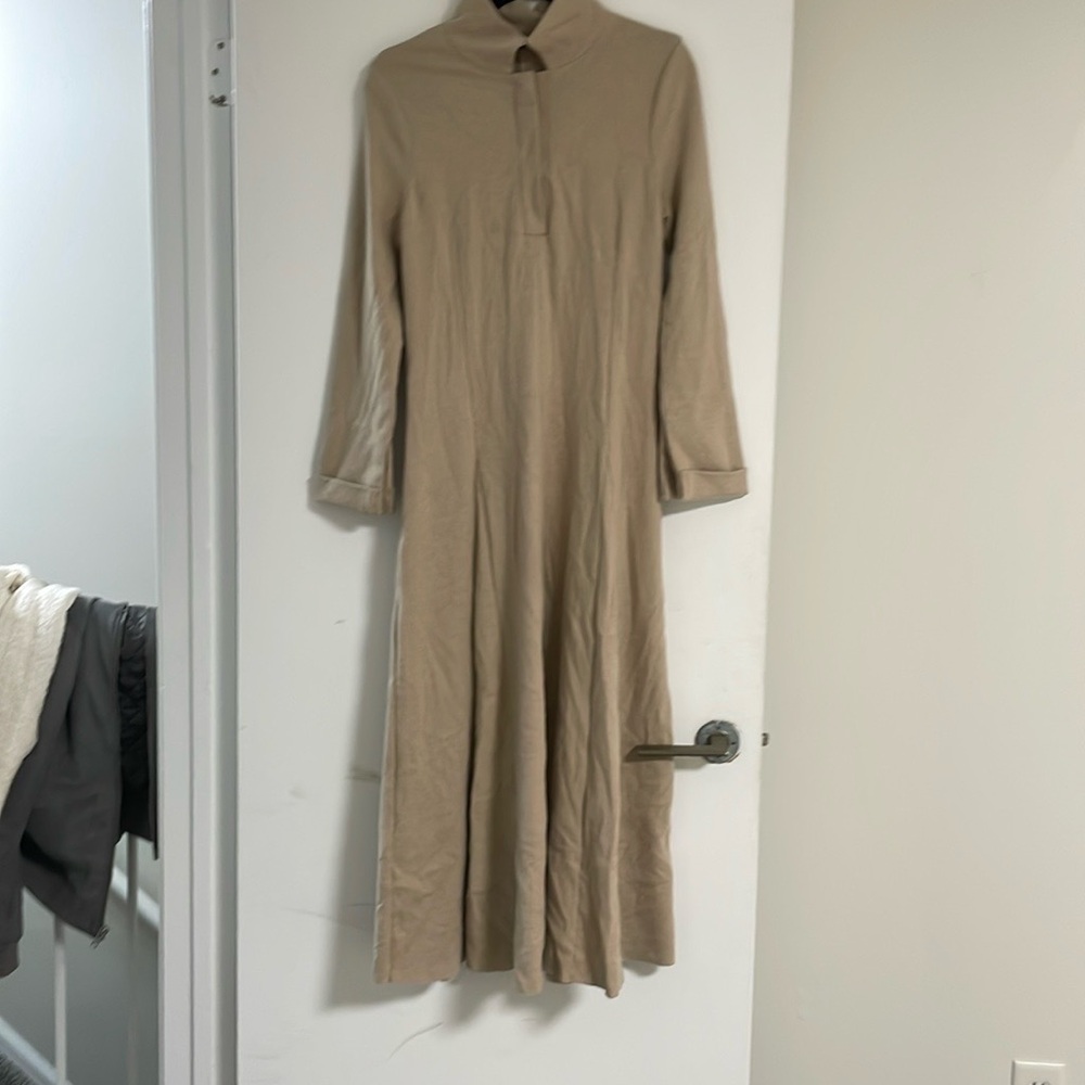 BEATRICE small/medium long sleeve high neck, maxi dress